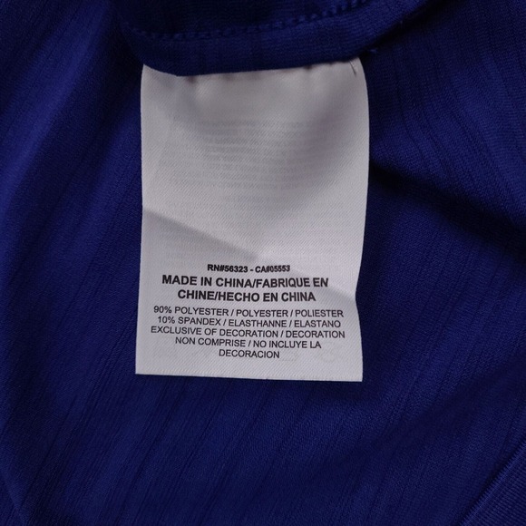 Nike Golf Polo Shirt Mens Medium Blue Striped Dri-Fit Short Sleeve Casual - Picture 7 of 12